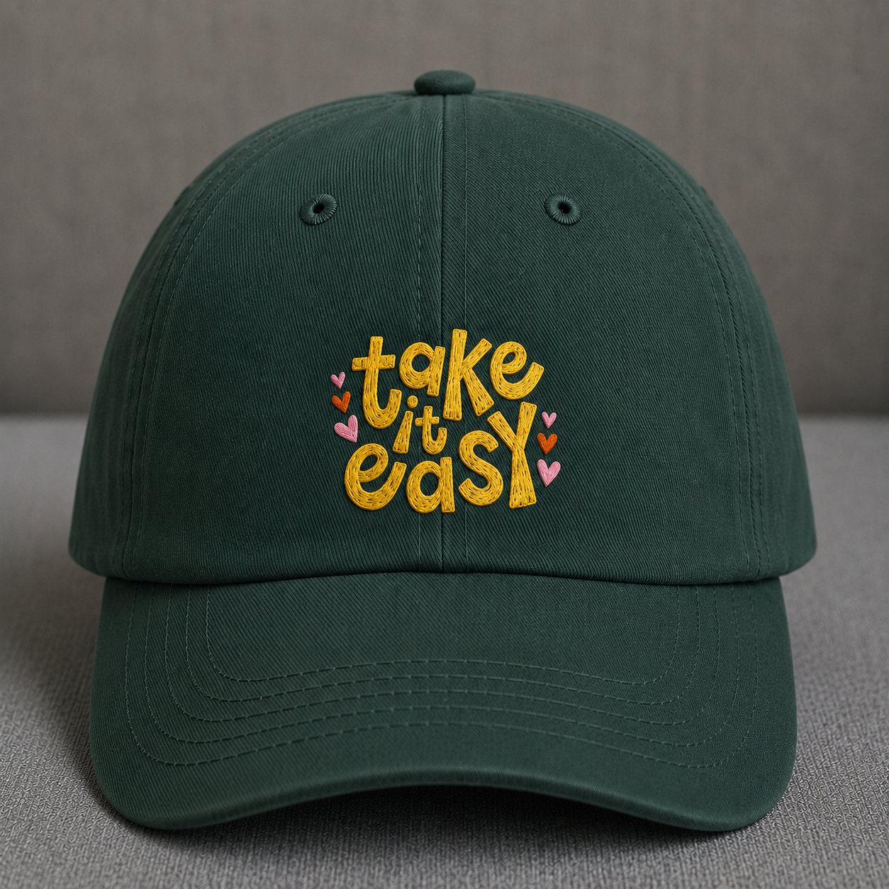 TAKE IT EASY EMBROIDERED DAD HAT BS-0040