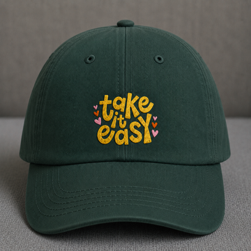 TAKE IT EASY EMBROIDERED DAD HAT BS-0040