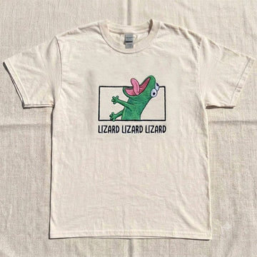 EMBROIDERED TOM LIZARD FUNNY MEME SHIRT HHUE - 017