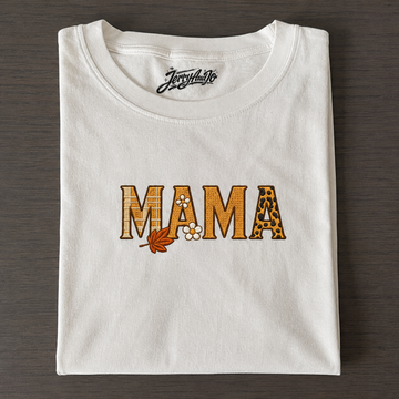 FALL MAMA, COZY AUTUMN MOM EMBROIDERED SHIRT AV-0019