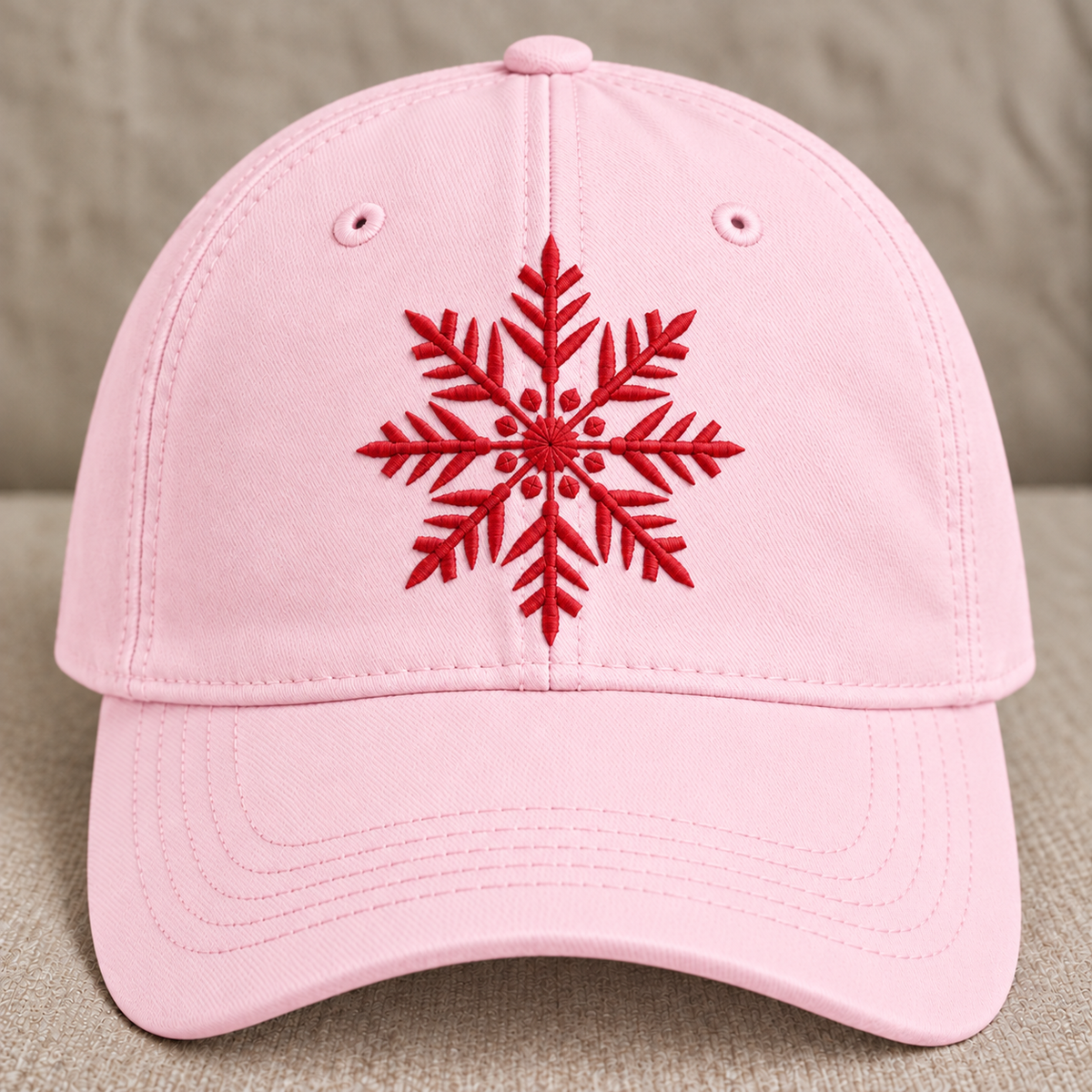 NAVY BLUE SNOWFLAKE EMBROIDERED BASEBALL CAP BS-0047