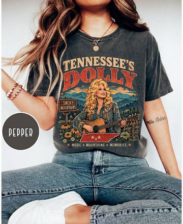 Dolly Country Music Shirt, Tennessee Western Graphic Tee, Nashville Cowgirl tShirt B-00180