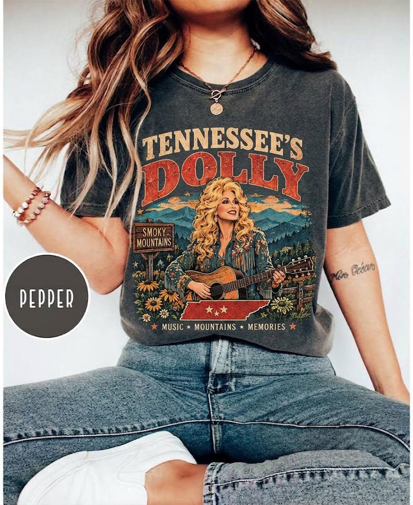 Dolly Country Music Shirt, Tennessee Western Graphic Tee, Nashville Cowgirl tShirt B-00180