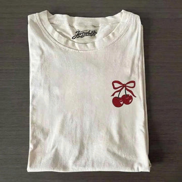 COQUETTE CHERRY RIBBON GRAPHIC TEE LL - 0092