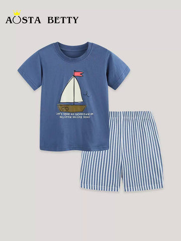 Boys 2-Piece Sailboat Outfit
