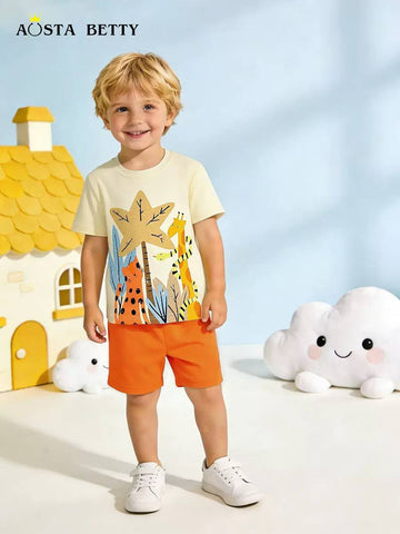Boys 2-Piece Safari Animal Outfit