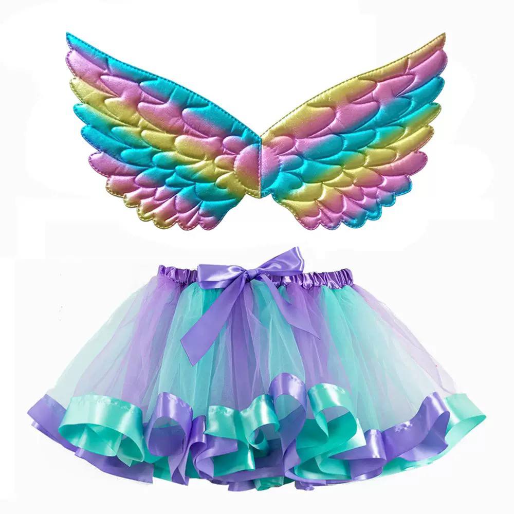 Kids Rainbow Fairy Costume Set