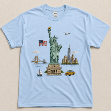 STATUE OF LIBERTY EMBROIDERED TEE BS-00001