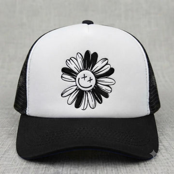 SMILEY DAISY TRUCKER HAT BS-0006