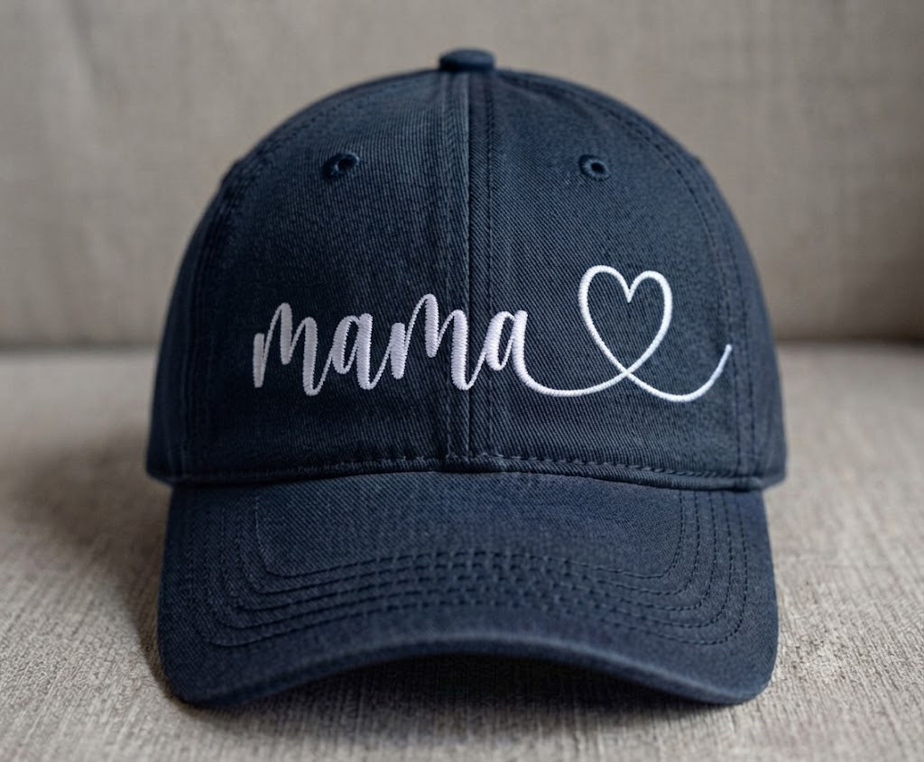 MAMA HEART EMBROIDERED HAT BS-0014
