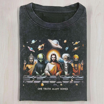 VINTAGE COSMIC DJ OVERSIZED T-SHIRT LL - 0168