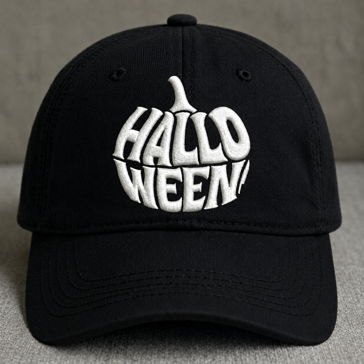 HALLOWEEN GOTHIC EMBROIDERED BLACK CAP BS-0046