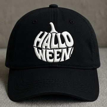 HALLOWEEN GOTHIC EMBROIDERED BLACK CAP BS-0046