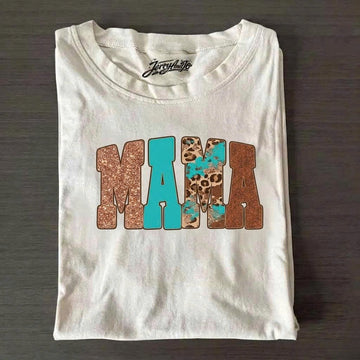 RETRO MAMA VARSITY STYLE WESTERN TSHIRT OR SWEATERSHIRT LL - 0129
