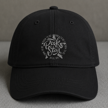 ROCK STAR BORN TO BE ROCK STAR EMBROIDERED DAD HAT BS-0045