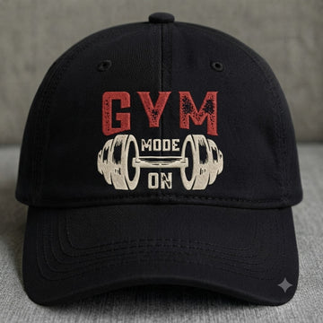 GYM MODE ON EMBROIDERED DAD HAT BS-0026