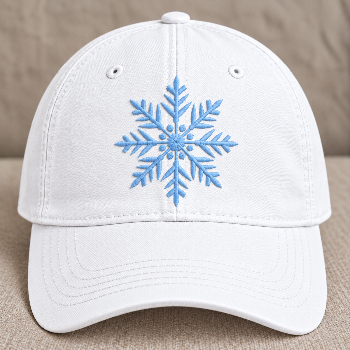 NAVY BLUE SNOWFLAKE EMBROIDERED BASEBALL CAP BS-0047
