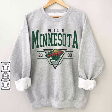 Vintage 90s Minnesota Wild Sweatshirt Tshirt, Minnesota Wild Unisex Sweatshirt B-00199