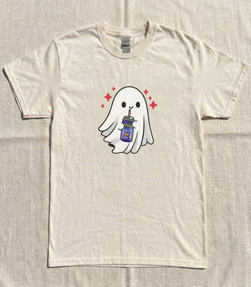 FUNNY SPOOKY SKELETON GHOST HALLOWEEN T-SHIRT HHUE - 077