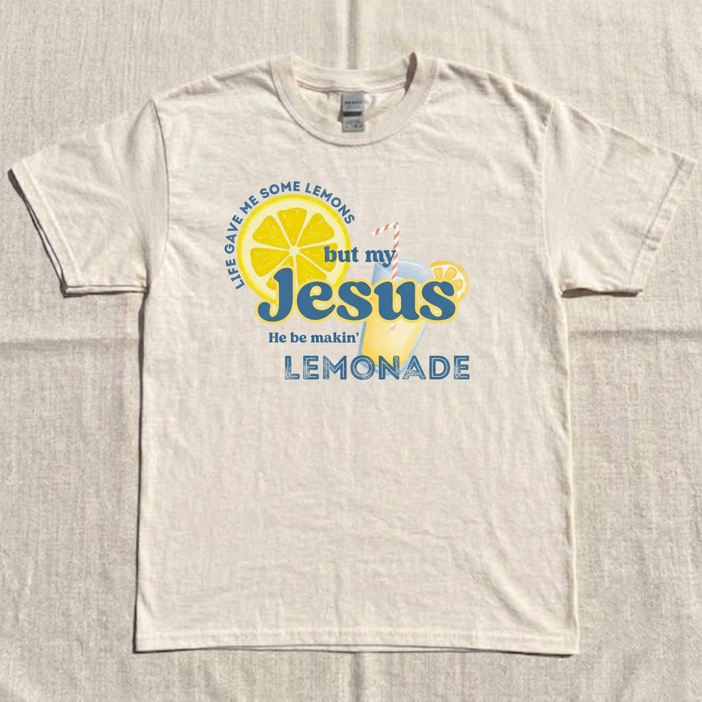 INSPIRATIONAL CHRISTIAN SHIRT – LEMONADE FAITH TEE HHUE - 078