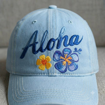 ALOHA FLORAL EMBROIDERED HAT BS-0008