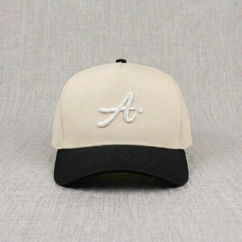 INITIAL LETTER A BASEBALL EMBROIDERED HAT CT-0017