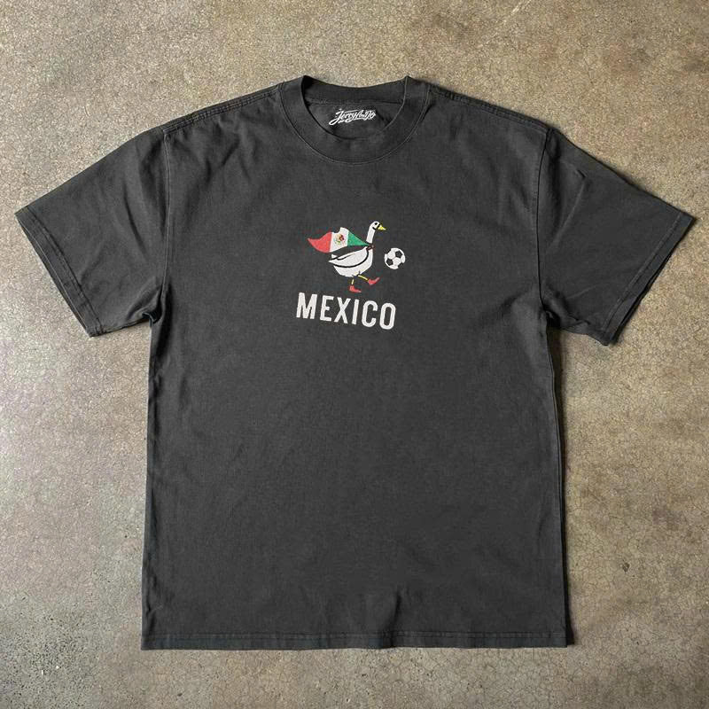 Embroidered Mexico Goose Soccer Tee, Mexico Futbol Fan AK-002