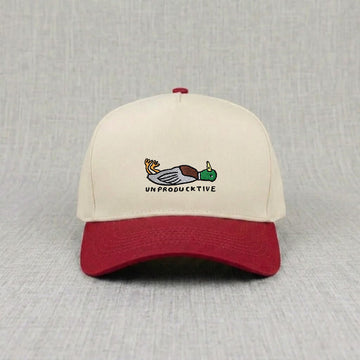 UNPRODUCKTIVE EMBROIDERED BASEBALL HAT AK-005