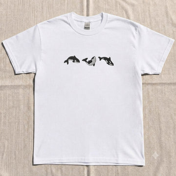 Embroidered Orca Trio T-shirt AK-020