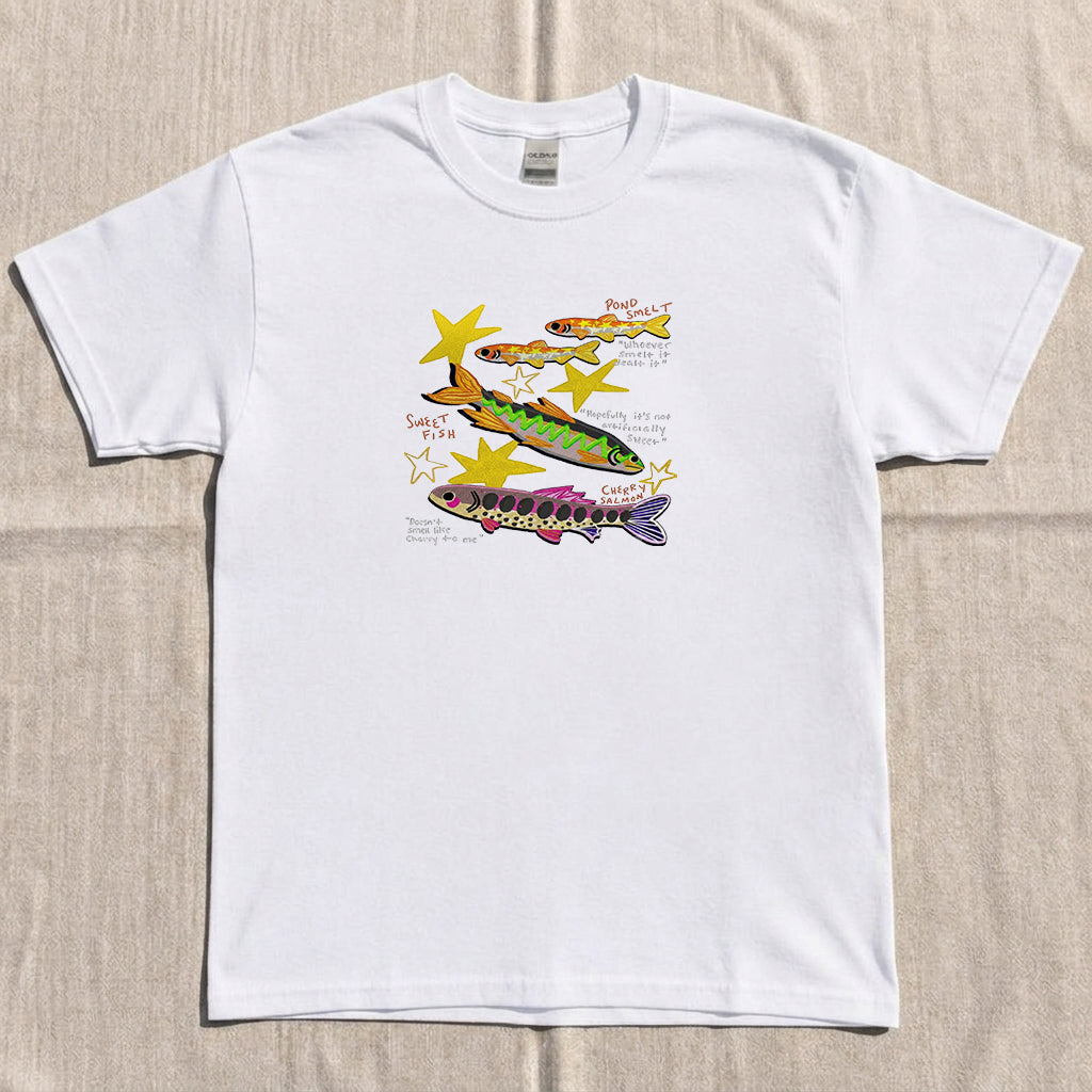 Embroidered Funny Fish T-shirt AK-022