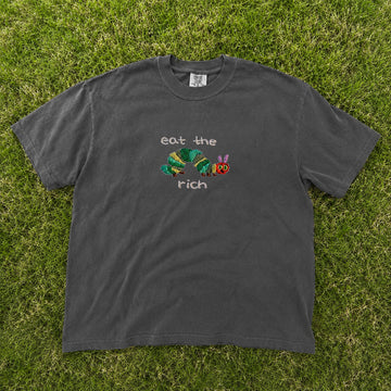 Embroidered Eat the rich T-Shirt AK-025