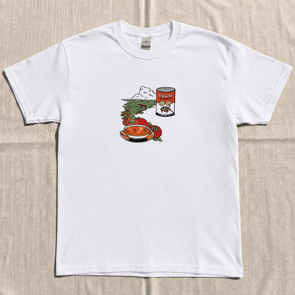 Embroidered Upsetti Spaghetti T-Shirt AK-026
