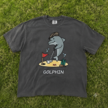 Vintage Funny Cute Golphin  T-Shirt  AK-038