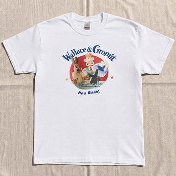 Wallace & Gromit He's Black T-Shirt AK-045