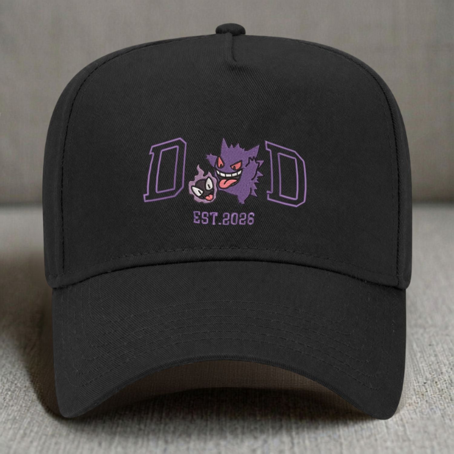 DAD GENGAR GASTLY GHOST EMBROIDERED BASEBALL HAT NN-0003