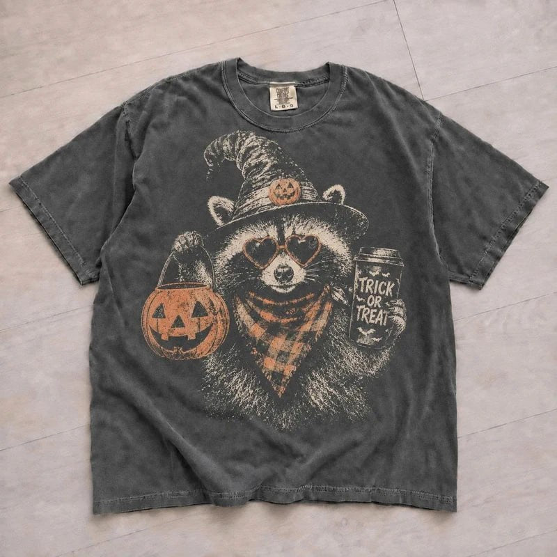 RETRO RACCOON HALLOWEEN SHIRT, SWEATSHIRT, HOODIE TH-0132