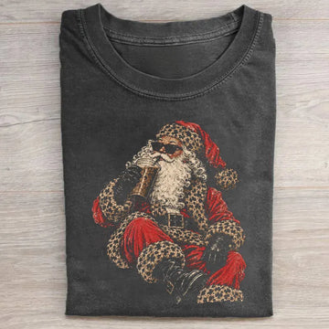 Leopard Santa T-shirt - MT-0004