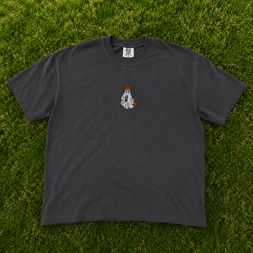 MINIMALIST GHOST EMBROIDERED HALLOWEEN TEE AV-0032