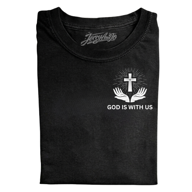 GOD IS WITH US CHRISTIAN T-SHIRT LL - 0001