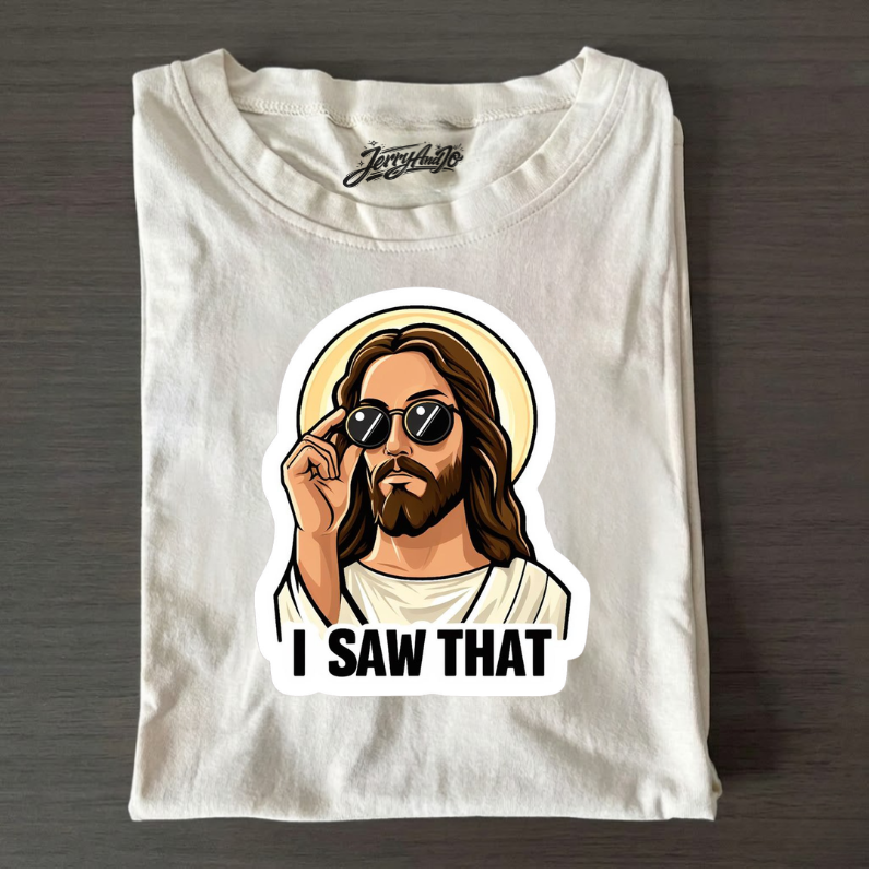 FUNNY CHRISTIAN JESUS WATCHING YOU TEE LL - 0004