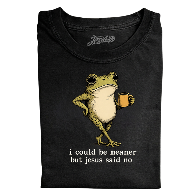 FUNNY FROG JESUS SAID NO GRAPHIC TEE LL - 0005