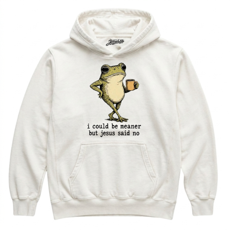 FUNNY FROG JESUS SAID NO GRAPHIC TEE LL - 0005