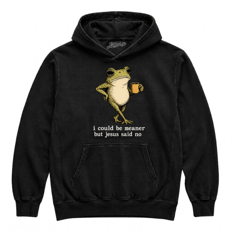 FUNNY FROG JESUS SAID NO GRAPHIC TEE LL - 0005
