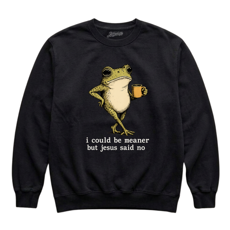 FUNNY FROG JESUS SAID NO GRAPHIC TEE LL - 0005