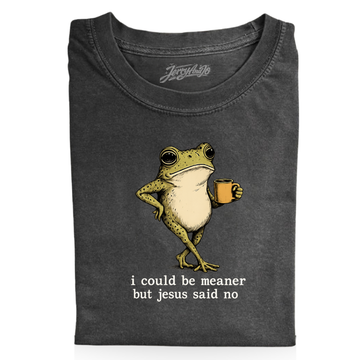 FUNNY FROG JESUS SAID NO GRAPHIC TEE LL - 0005
