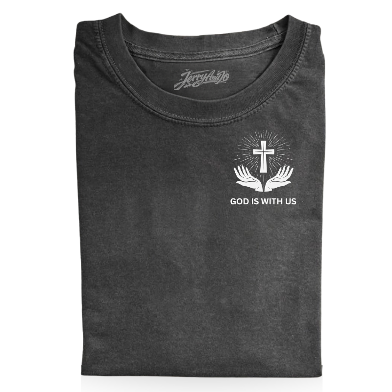 GOD IS WITH US CHRISTIAN T-SHIRT LL - 0001