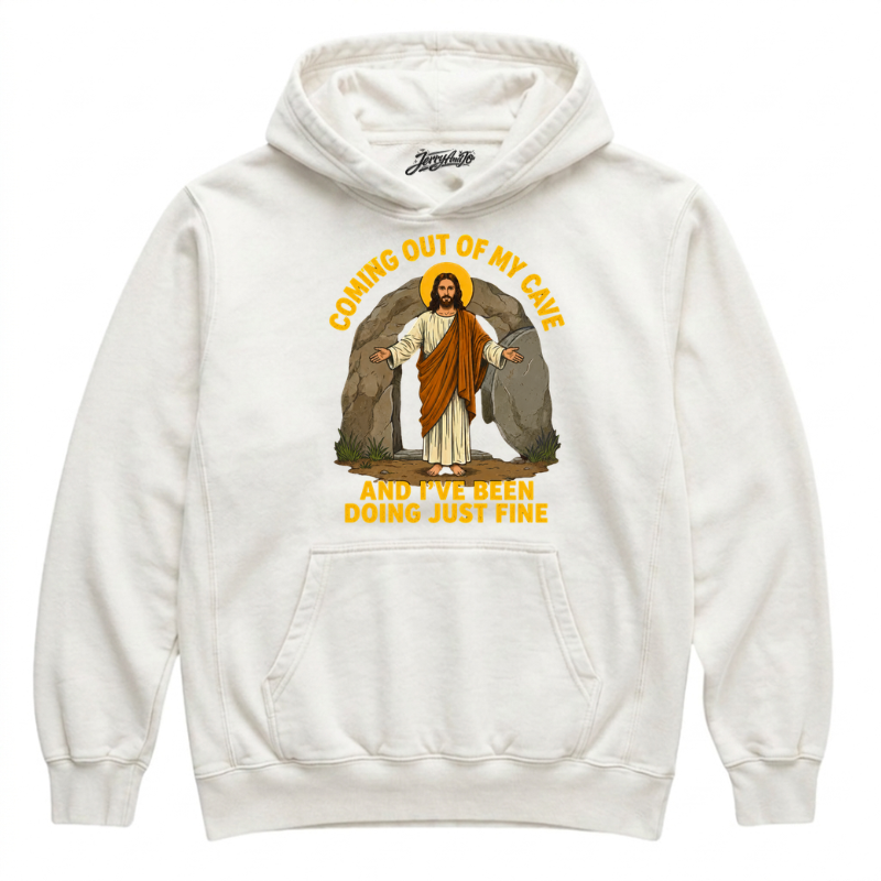 COMING OUT OF MY CAVE CHRISTIAN TEE LL - 0002