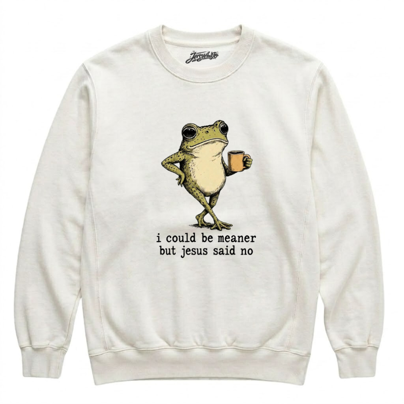FUNNY FROG JESUS SAID NO GRAPHIC TEE LL - 0005
