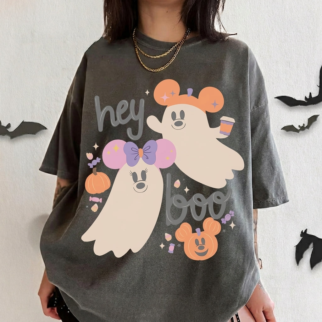 MICKEY AND MINNIE GHOST HALLOWEEN SHIRT, BOO TOO YOU T-SHIRT TR-00284