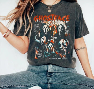 GHOST FACE HALLOWEEN SHIRT, HALLOWEEN GHOSTFACE SHIRT BT-00166